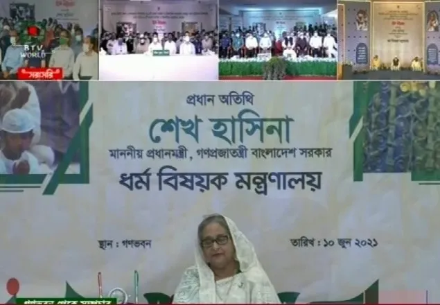 একযোগে ৫০ মডেল মসজিদ উদ্বোধন করলেন প্রধানমন্ত্রী