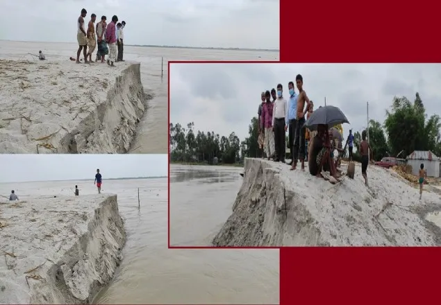 দুই দিনেই তিস্তায় বিলীন গ্রামবাসীর নির্মিত অর্ধকিলোমিটার বাঁধ