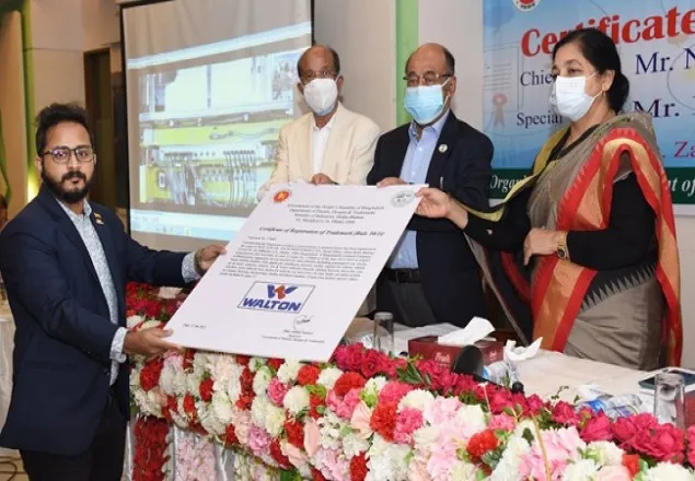 যানবাহন উৎপাদন ও বিপণনে ট্রেডমার্ক সনদ পেলো ওয়ালটন