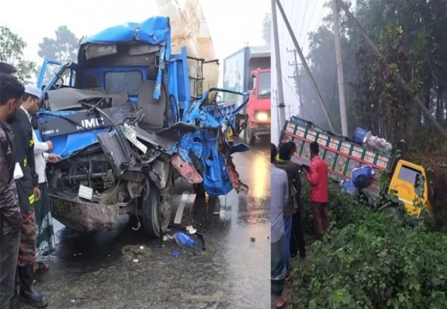 ময়মনসিংহে দাঁড়িয়ে থাকা ট্রাকে পিকআপের ধাক্কা, নিহত ২