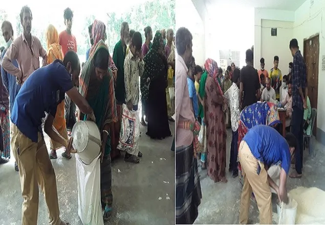 শ্রীপুরে হতদরদ্রি ৫ শত পরিবারের মাঝে চাউল বিতরণ