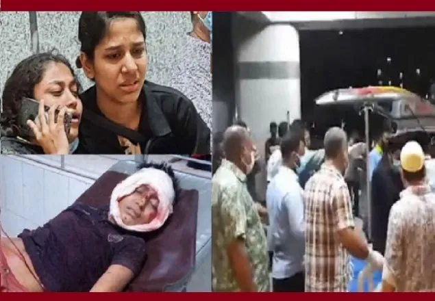 হাসপাতালে স্বজনদের কান্না আর ছোটাছুটি