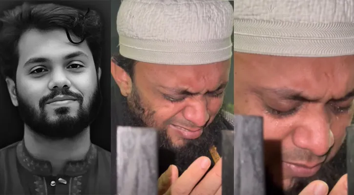 হাদির কবরের পাশে অঝোরে কাঁদলেন আবদুল হাই সাইফুল্লাহ