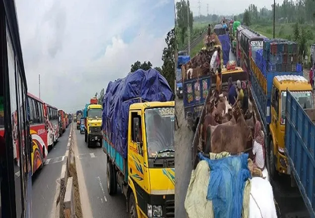 সিরাজগঞ্জে ২০ কিলোমিটার দীর্ঘ যানজট