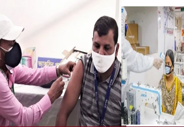 নিবন্ধন ছাড়াই পোশাক শ্রমিকদের টিকা দেওয়া শুরু