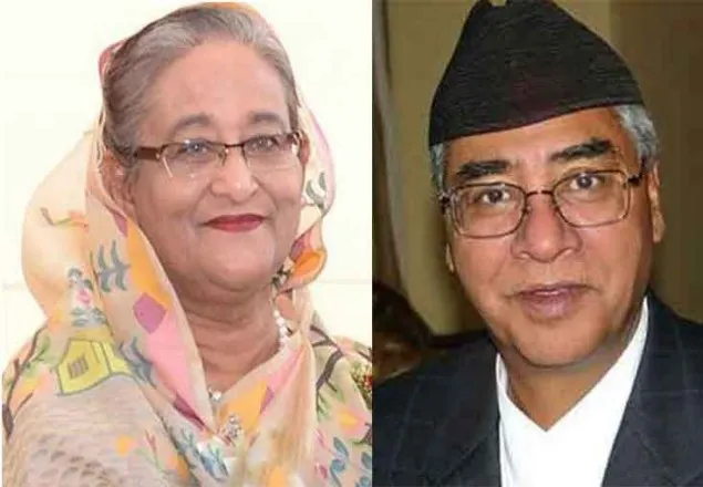 নেপালের নতুন প্রধানমন্ত্রী শের বাহাদুর দেউবাকে শেখ হাসিনার অভিনন্দন