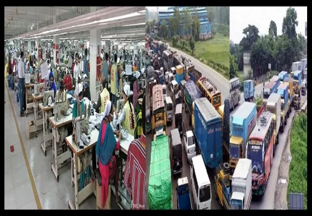 আজ শিল্প কারখানা চলছে, ঢাকা-টাঙ্গাইল মহাসড়কে তীব্র যানজট