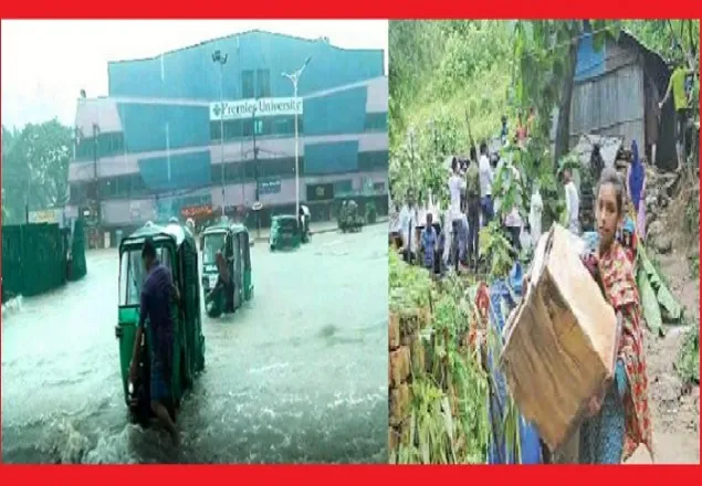 টানা ভারী বৃষ্টিতে চট্টগ্রামে জলাবদ্ধতা, পাহাড় ধসের সম্ভাবনা