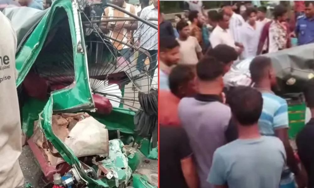 সিরাজগঞ্জে বাস-সিএনজি সংঘর্ষে নিহত ৩