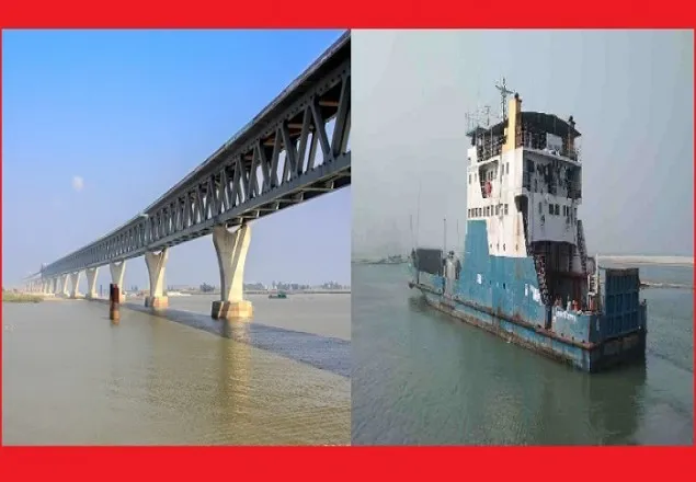 পদ্মা সেতুতে ফেরির ধাক্কা, ঘাট সরে যাচ্ছে