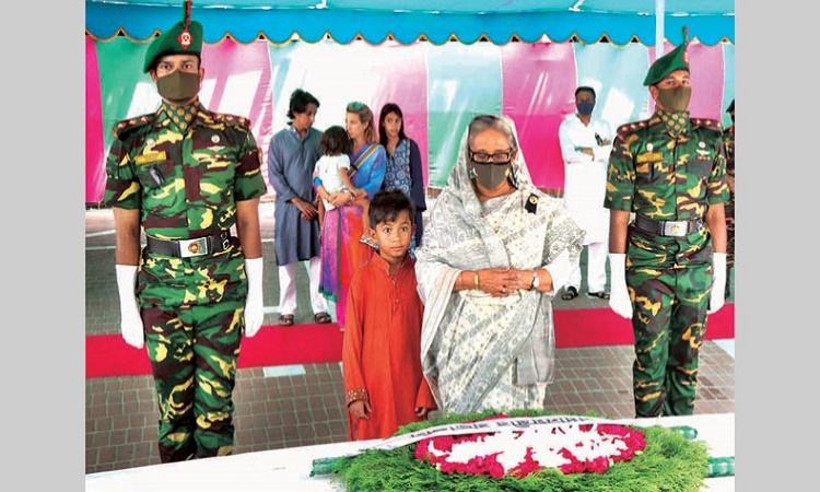 PM Hasina pays homage to Sheikh Mujib in Tungipara