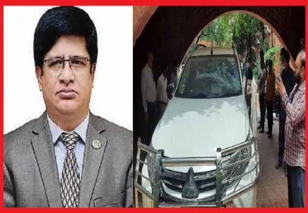 গাড়িতে হামলা-ভাঙচুর, পুলিশ বক্সে আশ্রয় নিলেন পরিকল্পনা সচিব