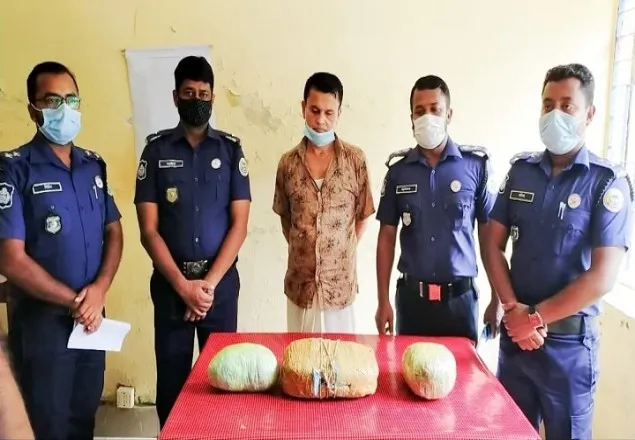 ভোলায় ৪ কেজি গাঁজাসহ এক মাদক ব্যবসায়ী আটক