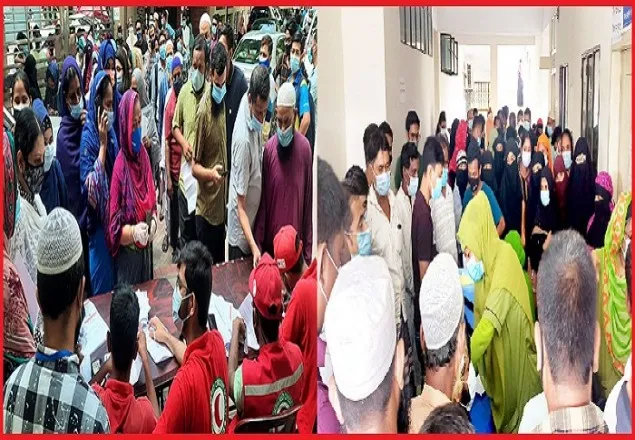 শুরু হয়েছে গণটিকার ২য় ডোজ প্রদান, মানা হচ্ছে না স্বাস্থ্যবিধি