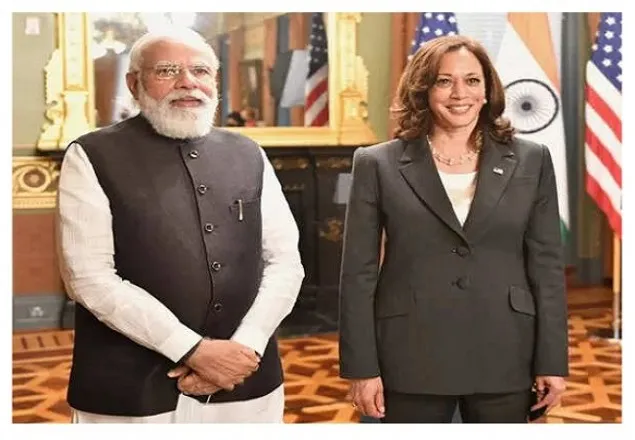 কমলা হ্যারিসের সাথে সাক্ষাৎ করেছেন নরেন্দ্র মোদি