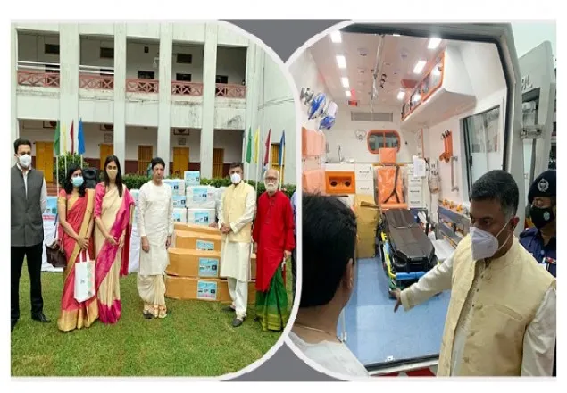 কুমুদিনী হাসপাতালে অ্যাম্বুলেন্স উপহার দিয়েছে ভারত সরকার