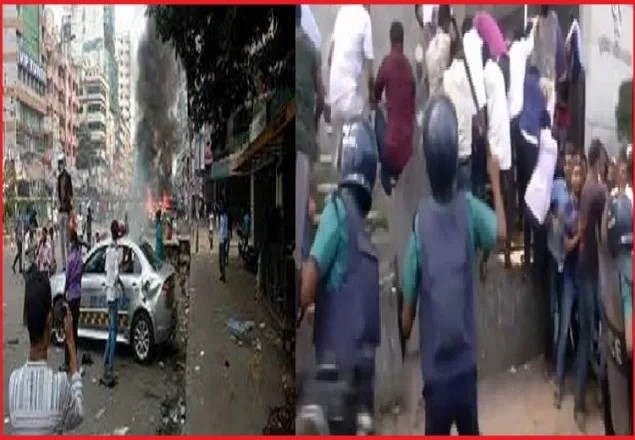 বিএনপির কার্যালয় ঘেরাও, নয়াপল্টনে ধাওয়া-পাল্টা ধাওয়া