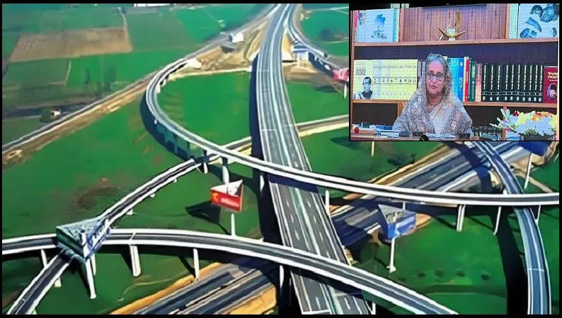 ঢাকা-আশুলিয়া এক্সপ্রেসওয়ের নির্মাণকাজ উদ্বোধন করলেন প্রধানমন্ত্রী