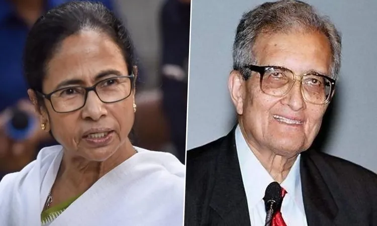 অমর্ত্য সেনের বাড়ি ভাঙতে গেলে বুলডোজারের সামনে বসব: মমতা