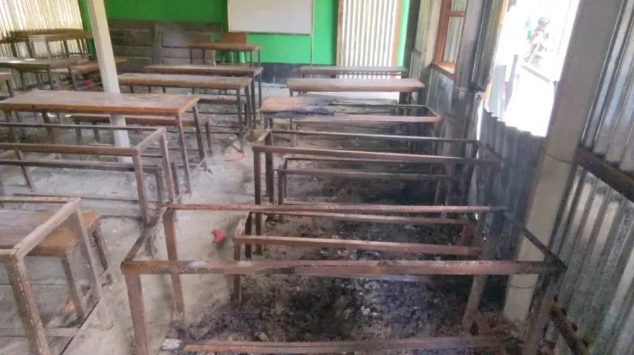 Govt primary school room set on fire in Gazipur