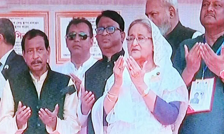 রংপুরে সভামঞ্চে প্রধানমন্ত্রী