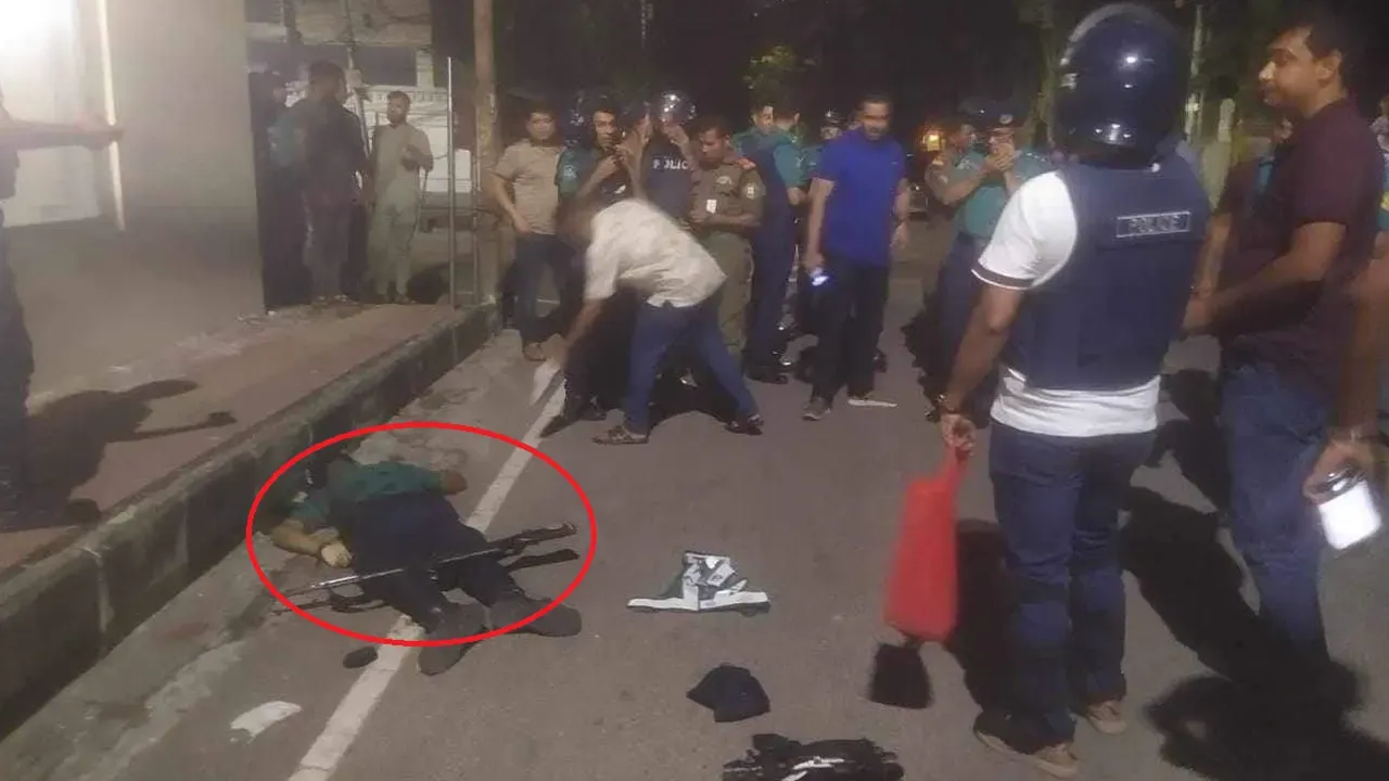 গুলশানে পুলিশের গুলিতে পুলিশ সদস্য নিহত