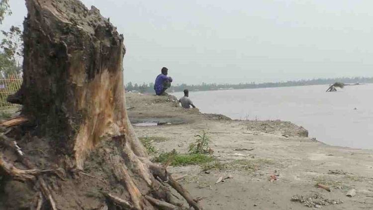 Approximately 80 houses in Kurigram threatened by Teesta erosion