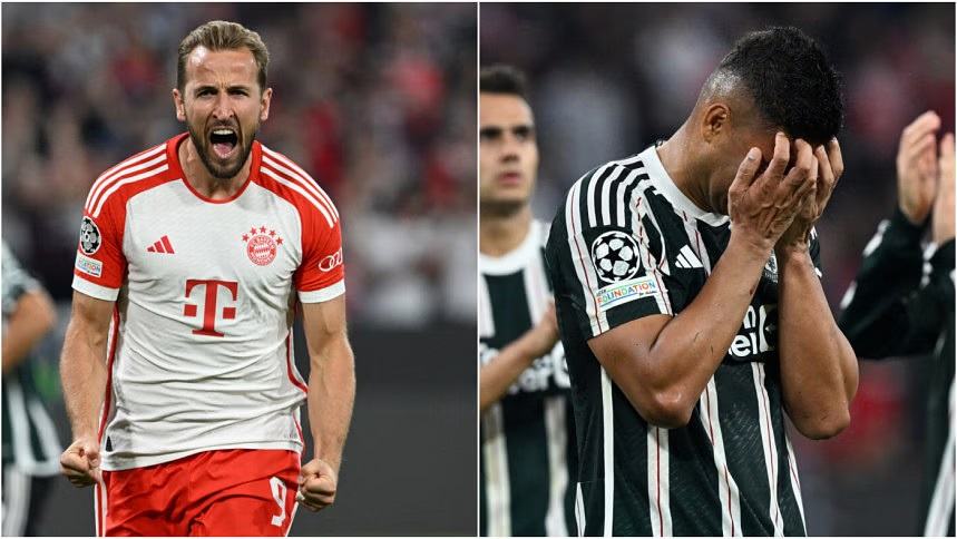 Kane strikes as Bayern defeat struggling Man United