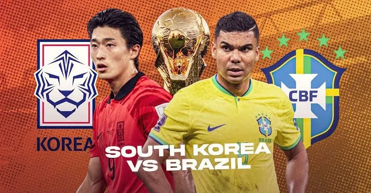 রাতে ব্রাজিলের বিপক্ষে মাঠে নামছে দক্ষিণ কোরিয়া