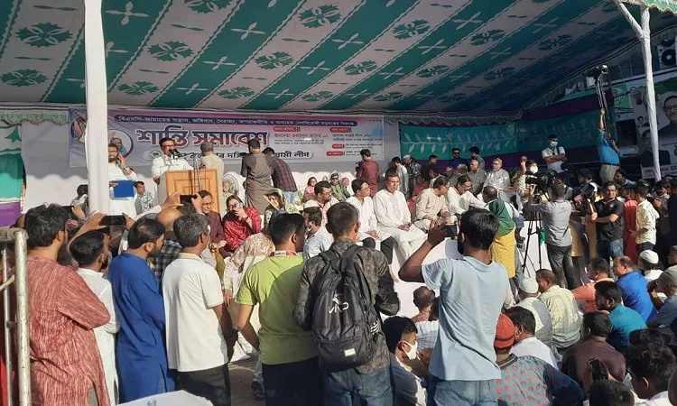 আওয়ামী লীগের শান্তি সমাবেশ চলছে