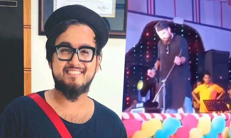 মঞ্চে মাইক্রোফোনের স্ট্যান্ড ভাঙলেন নোবেল