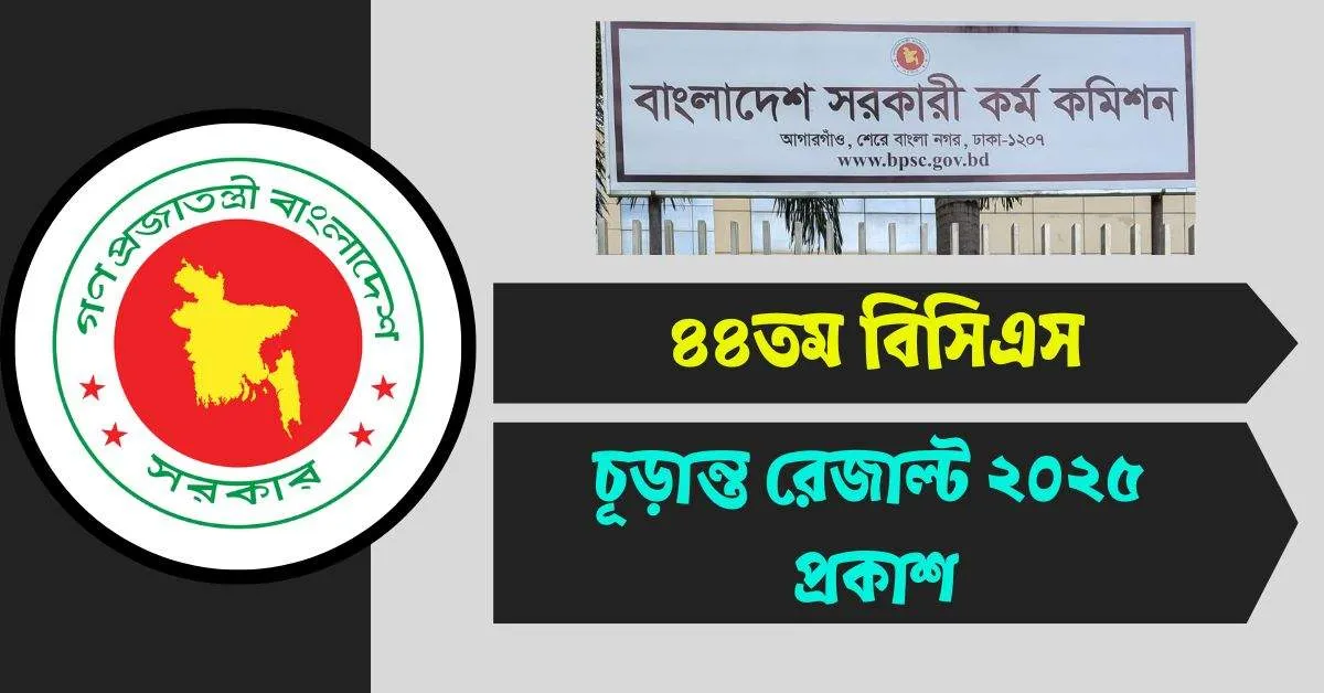 বিসিএস ৪৪’র চূড়ান্ত ফল আজ