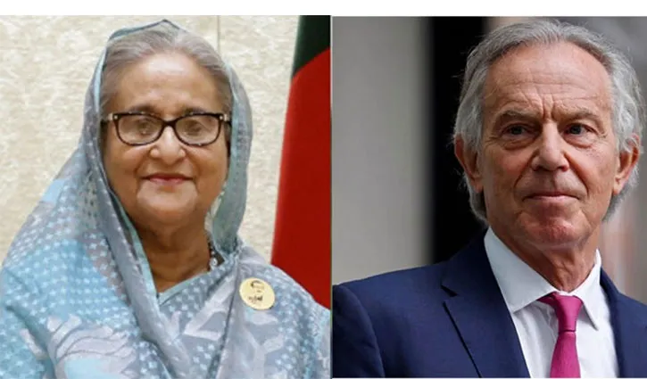 শেখ হাসিনাকে টনি ব্লেয়া‌রের অভিনন্দন