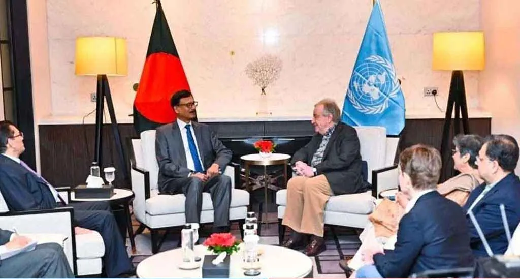 পররাষ্ট্র উপদেষ্টার সঙ্গে জাতিসংঘ মহাসচিবের বৈঠক