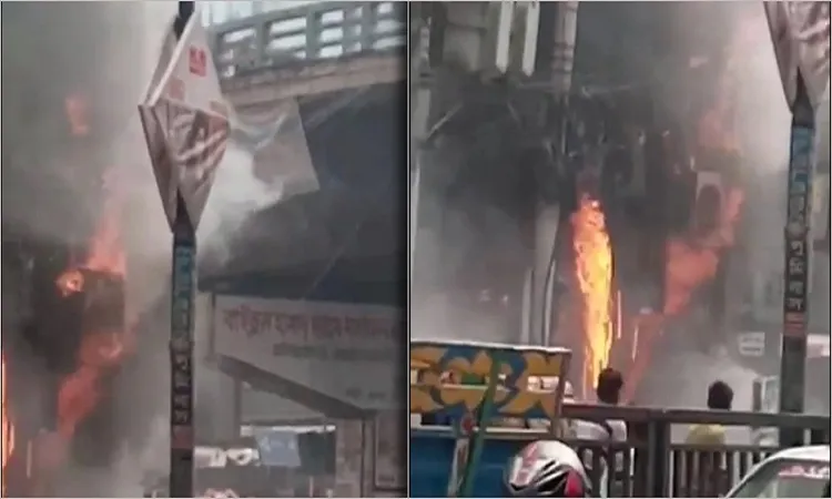 বাড্ডায় দোকানে আগুন