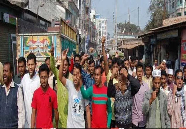 বগুড়ায় জামায়াতের বিক্ষোভ মিছিল