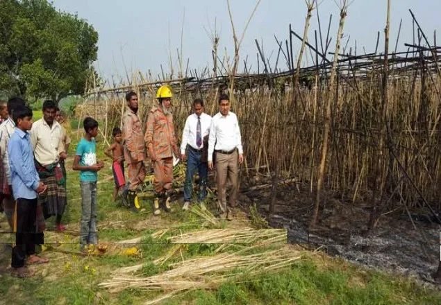 ঝিনাইদহের কালীগঞ্জে পানের বরজে আগুন, ক্ষতি ১০ লাখ টাকার 