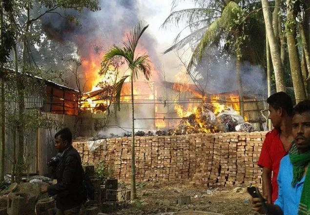 ভান্ডারিয়ায় তুলার গোডাউনে আগুন, ক্ষতি ২০ লাখ টাকার