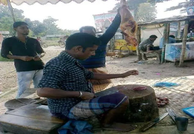 কমলগঞ্জে বিনা পরীক্ষায় রোগাক্রান্ত পশুর মাংস বিক্রি