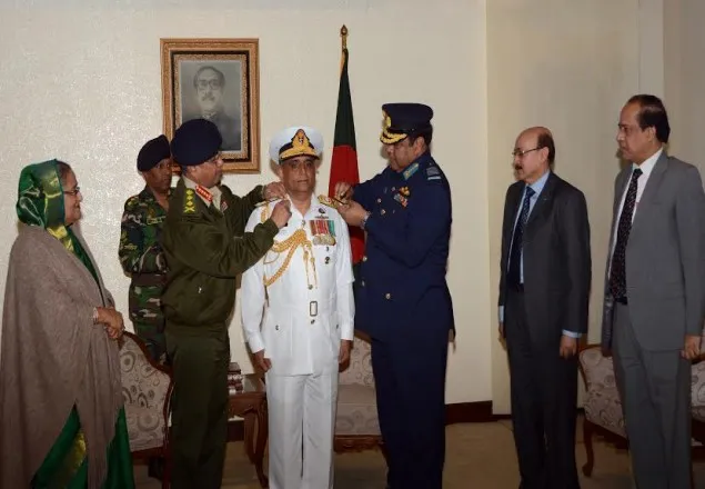 নবনিযুক্ত নৌবাহিনী প্রধান ভাইস এডমিরাল মোহাম্মদ নিজামউদ্দিন আহমেদ