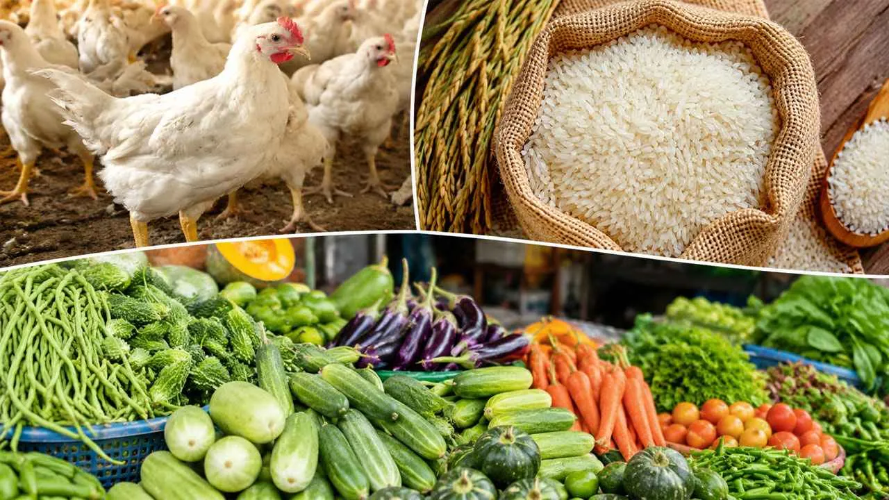 চাল ও মুরগির দামে চাপ, সবজির বাজারে স্বস্তি