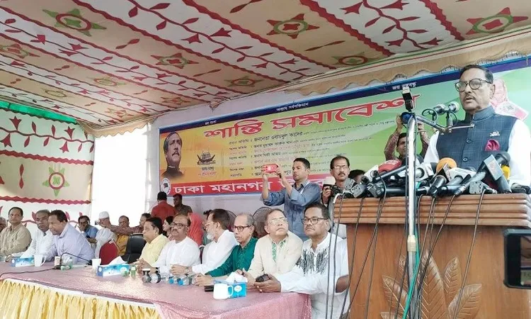 আর শান্তি সমাবেশ নয়, এবার প্রতিরোধ: ওবায়দুল কাদের