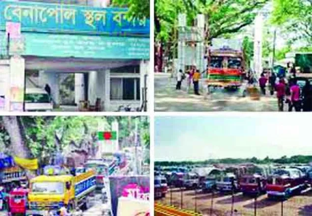 বেনাপালে অনির্দিষ্টকালের ধর্মঘট চলছে