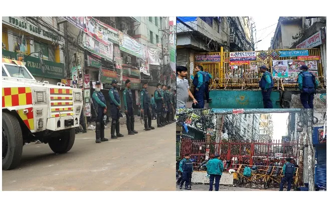 বিএনপি কার্যালয়ের সামনের সড়কে ‍পুলিশের চেকপোস্ট, গলির মুখ বন্ধ