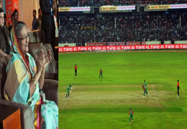 খেলা দেখতে প্রধানমন্ত্রী মাঠে