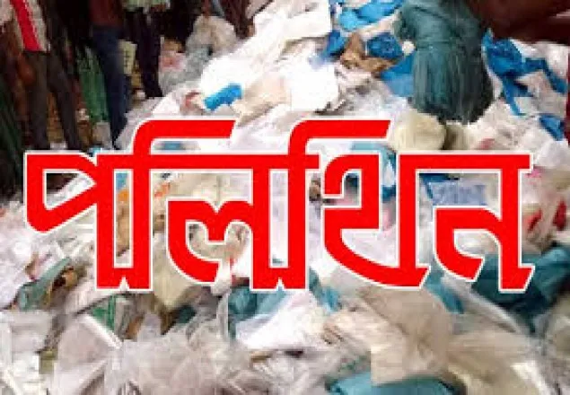 নিষিদ্ধ পলিথিনের দখলে বাজার