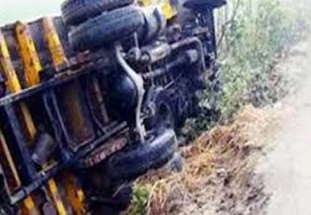 শরীয়তপুরে ট্রাক খাদে পড়ে হেলপার নিহত