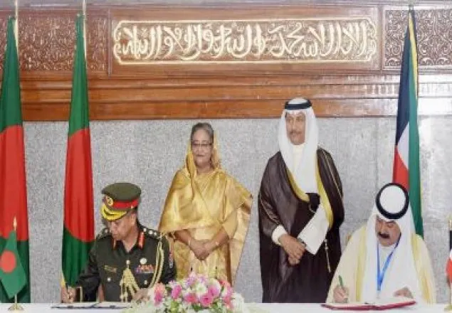 বাংলাদেশ-কুয়েত এর মধ্যকার ৪ চুক্তি স্বাক্ষর