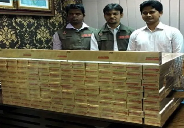শাহজালালে ১৫ লাখ টাকার সিগারেট জব্দ