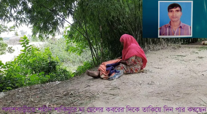 শহীদ শাকিনুরের মায়ের   দিন কাটে ছেলের কবরপানে চেয়ে